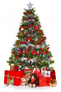 Christmas tree and presents