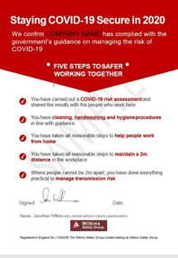 Staying covid secure in 2020