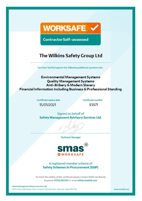 Worksafe Certificate